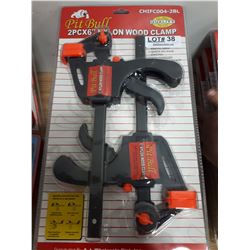 SIX NEW 2 PC WOOD CLAMP SET