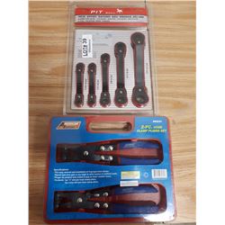 NEW 5 PC BOX WRENCH SET AND NEW 2 PC HOSE CLAMP PLIERS