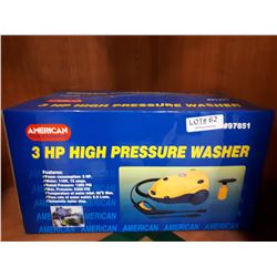 NEW 3 HP HIGH PRESSURE WASHER