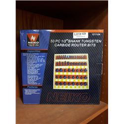 NEW 50 PC 1/2\" SHANK TUNGSTEN CARBIDE ROUTER BITS