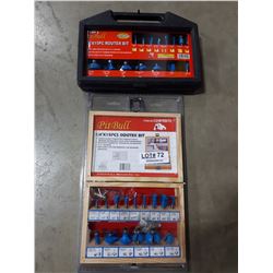 TWO 15PC ROUTER BIT STES