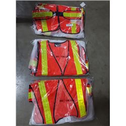 TWELVE NEW SAFETY VESTS IN PACKAGING