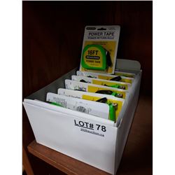 BOX OF TWELVE NEW 16' MEASURING TAPES