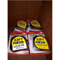 LOT OF TWELVE NEW 33' MEASURING TAPES