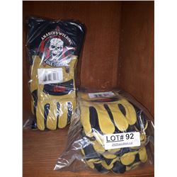 TWELVE PAIR NEW ANARCHY WELDING GLOVES SIZE LARGE