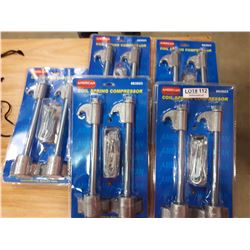 FIVE NEW COIL SPRING COMPRESSOR