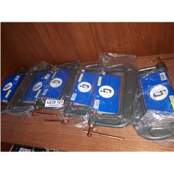 SIX NEW C CLAMPS