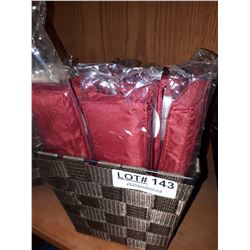 LOT OF TWELVE RED POCKET UMBRELLAS