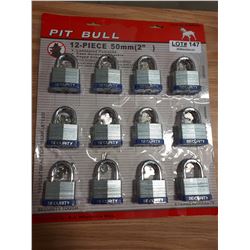 PACK OF TWELVE NEW PADLOCKS