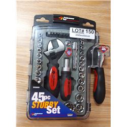 NEW 45 PC STUBBY SOCKET SET
