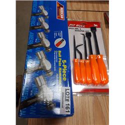 FIVE PC BALL PEIN HAMMER SET AND FIVE PC AWL SET