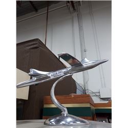 ART DECO CHROME JET PLANE FIGURE