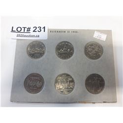 SIX 1952- ELIZABETH PROVINCIAL DOLLARS