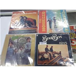 ORIGINAL VINYL RECORDS ( BEACH BOYS, MONKEYS) IN PROTECTIVE SLEEVES