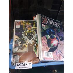 TRAY OF AVENGERS AND OTHER VARIOUS COMICS