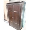 Image 1 : DARK WOOD WINE CUPBOARD, 2 DOOR, 60" HEIGHT