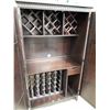 Image 2 : DARK WOOD WINE CUPBOARD, 2 DOOR, 60" HEIGHT