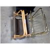 Image 1 : TWO VINTAGE MAGAZINE RACKS-BRASS AND BAMBOO