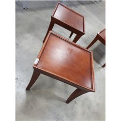 PAIR OF MATCHING WOOD SIDE TABLES