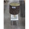 Image 1 : SMALL WHITE METAL PLANT STAND AND SMALL READING LAMP