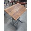 Image 1 : VINTAGE METAL BASED, WOOD TOP DRAFTING TABLE- INDUSTRIAL LOFT LOOK-PERFECT