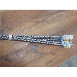 BUNDLE OF FIVE DIAGER SDS PLUS 1/2" DRILL BITS