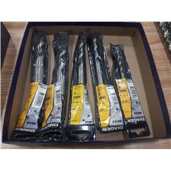 FIVE ASSORTED DIAGER ANSI DRILL BITS 5/16'-7/8"
