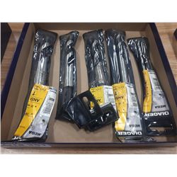 BOX OF FIVE DIAGER ANSI DRILL BITS-5/16"-7/8"