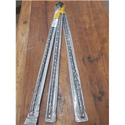 THREE 24" DIAGER ANSI 1/2" DRILL BITS