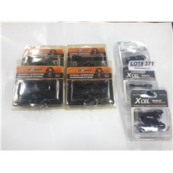 LOT OF FOUR SPYPOINT EXTERNAL MICROPHONES AND FOUR XCEL SHOTGUN MOUNTS