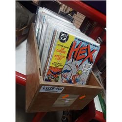 WOODEN BOX OF COLLECTABLE COMIC BOOKS