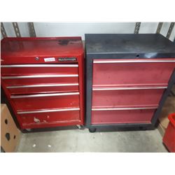 TWO ROLLING METAL TOOLBOXES