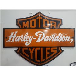  HARLEY DAVIDSON BAR AND SHIELD PORCELAIN SIGN 16"X21"