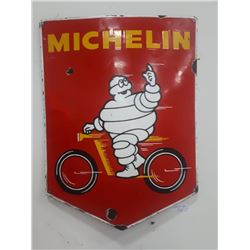 RED VINTAGE MICHELIN 'BIB' PORCELAIN SIGN 18"X23"