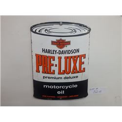 VINTAGE HARLEY DAVIDSON PRE-LUX OIL PORCELAIN SIGN 8"X11"