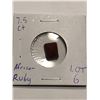 Image 2 : Rare HUGE 7.50 Carat RED RUBY Emerald Cut Tested Natural