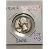 Image 1 : 1957 D Washington SIlver Quarter Nice Early US Coin