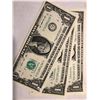 Image 1 : 3 Consecutive Serial Numbers UNC Crisp Series 2013 US 1 Dollar Bills