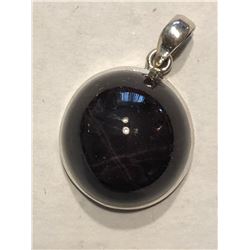 Extremely Rare HUGE STAR RUBY and Sterling Silver Pendant 14.6 Grams Total Weight