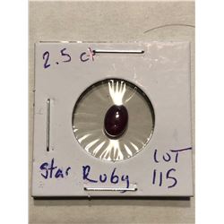 Rare HUGE 2.50 Carat STAR RUBY Tested Natura