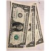 Image 1 : 3 Consecutive Serial Numbers UNC Crisp Series 2013 US 1 Dollar Bills