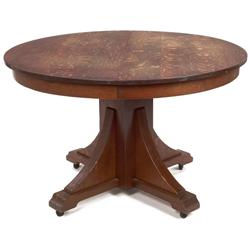 Stickley Brothers dining table, #2670