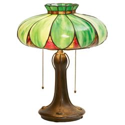 Hand el table lamp,leaded shade