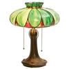 Image 1 : Hand el table lamp,leaded shade