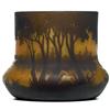 Image 1 : Daum vase, squat form with a cameo land scape
