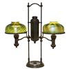 Image 1 : Tiffany Studios student lamp, bronze base
