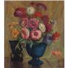 Image 1 : Ann Guillot Floral Still Life with Blue Vase ” oi