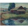 Image 1 : Tunis Ponsen, Land scape with Building,  oil/canv