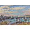 Image 1 : Paul Deltombe, French Harbor Scene, oil/canvas