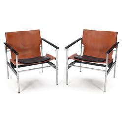 Charles Pollock chairs, pair
